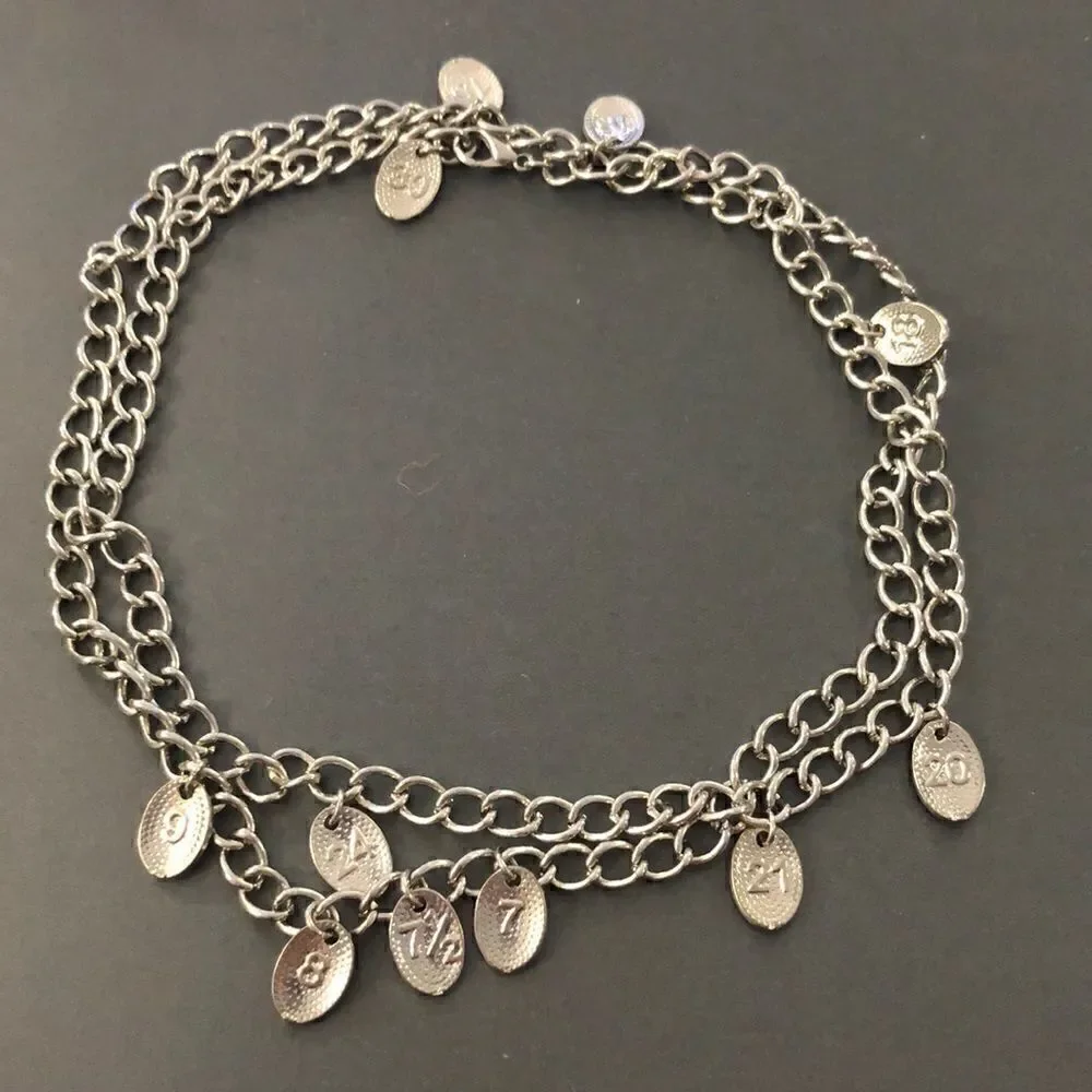 Premier Designs SILVER NUMBERS chain that determines length of necklace